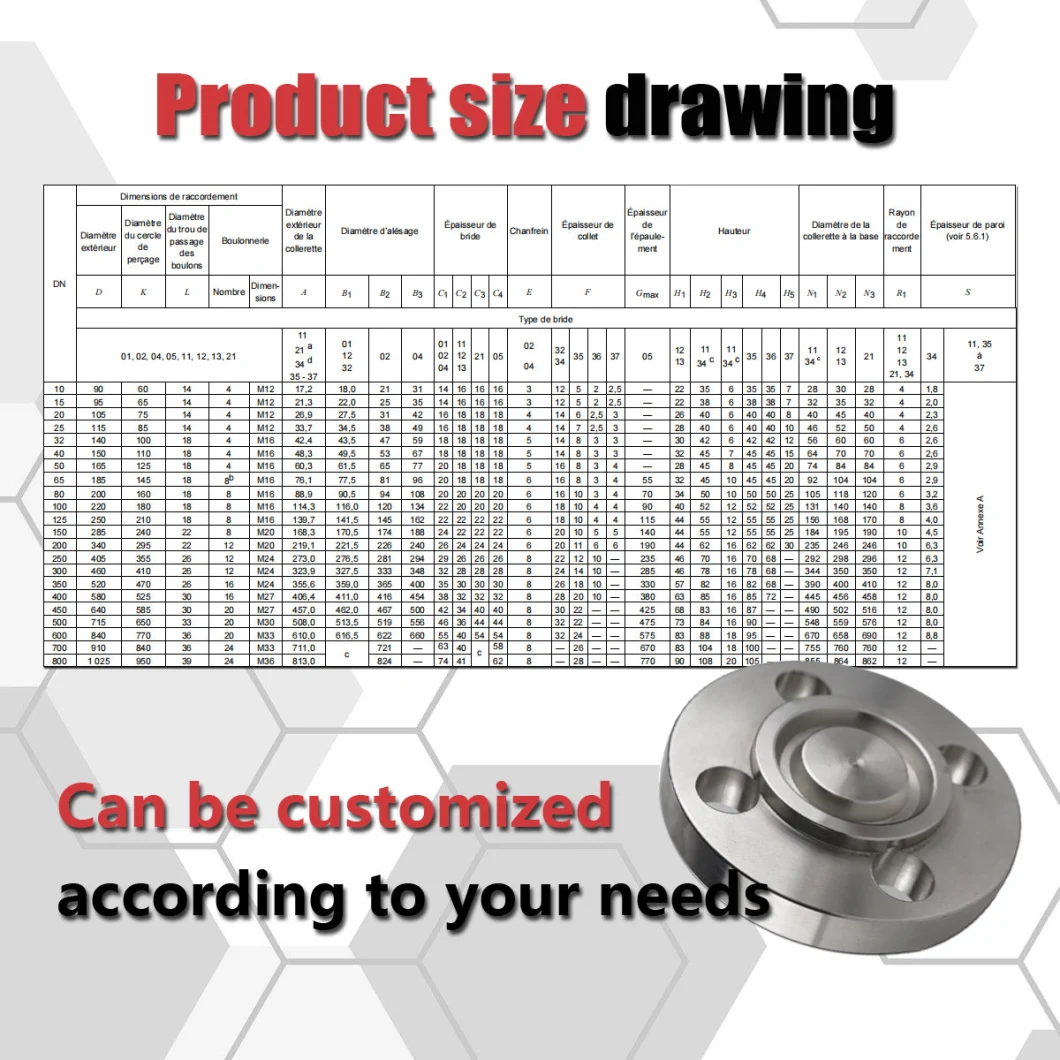 Stainless Steel High-Temperature OEM GOST So Pipe Flange