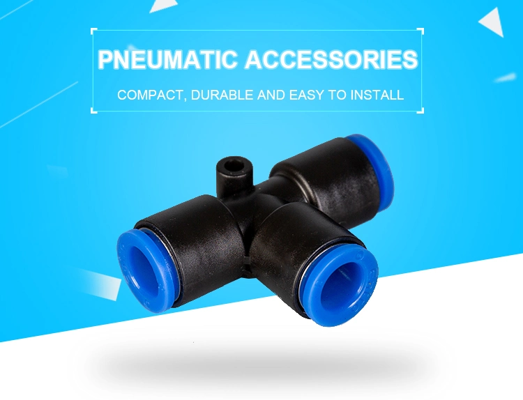 Factory Quick Tube Union Connector One Touch Pneumatic Fittings Plastic Push in Pneumatic Fittings