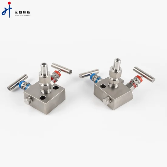 Colectores de válvula de 2 vías integrados de acero inoxidable para alta presión y alta temperatura
